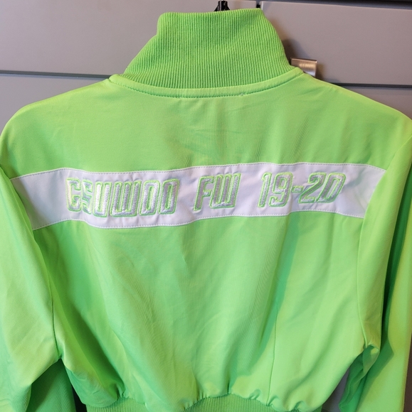 Gsuwoo So Real neon green zip up jacket large - Picture 3 of 6